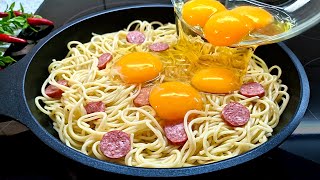 Einfach die Eier und Spaghetti auf diese Weise braten und das Ergebnis wird köstlich Neues Rezept [upl. by Airdnekal9]