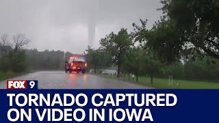 Tornado captured on video near Red Oak Iowa RAW [upl. by Attela]