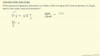 Molar Mass of a Gas Example [upl. by Vernier]