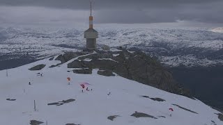 Voss Lønahorgi Speed riding  Flying Over Norway [upl. by Delisle]