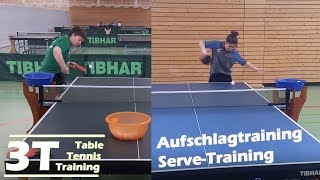 Table tennis serves and serve training  Aufschläge im Tischtennis und Aufschlagtraining [upl. by Eletnahs]