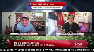 NFL Football Picks Predictions Week 7 College Football Week 8 Gridiron 6 Pack Docs Sports [upl. by Kcirrej]