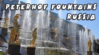 Peterhof fountains St Petersburg Russia [upl. by Ailima]