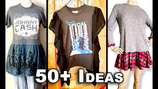 DIY 50 EASY Upcycled Tshirts to Inspire You  ep 12 [upl. by Tatiania]