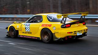 Mazda RX7 Compilation Pure Rotary Engine Sounds Best RX7 FD Drift Turbo Sound [upl. by Stark]