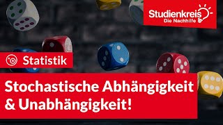 Stochastische Abhängigkeit und Unabhängigkeit  Statistik verstehen mit dem Studienkreis [upl. by Glynas49]