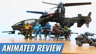 Falcon Sweep  Animated Set Review Halo Mega Construx Stop Motion [upl. by Adnof]