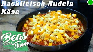 Cremige Nudeln mit Hackfleisch und Käse Rezept  Schnelles Pfannengericht [upl. by Simpson166]