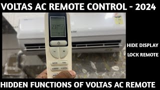 Voltas Ac Remote Control Operation 2024 How to use Remote of Voltas Ac [upl. by Lusar]