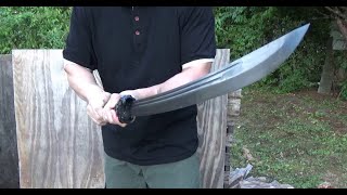 Longquan Forge Dragon Tiger Broadsword 120 Short Sword Review [upl. by Hanser]