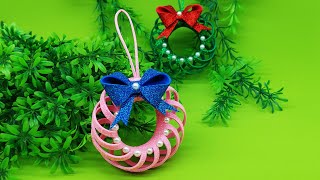 Outdoor Christmas Wreath  Christmas Wreath Making for Beginners  DIY Origami Paper Wreath [upl. by Serena780]