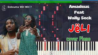 Amadeus  Jëli feat Wally B Seck  COVER PIANO Instrumental  LyricsParoles 4K [upl. by Nsaj]