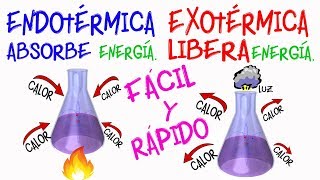 🔥Reacciones Endotérmicas y Exotérmicas Fácil y Rápido  Química [upl. by Hymen]