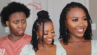 She did that Easy DIY Short Fluffy Twist for 8  Protective Style  Xpression Spring Afro Twist [upl. by Ornie]