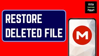 How to Restore a Deleted File in Mega App EASY [upl. by Eelrihs]