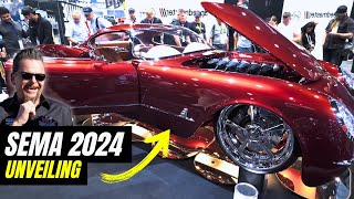 Dave Kindig Reveals RIDLER WINNING Twelveair Custom 1953 Corvette Concept at SEMA 2024 [upl. by Gnok]