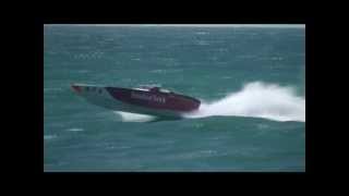 Cowes Teignmouth Torquay Cowes powerboat race 2012 Portland Bill  return leg [upl. by Nancee]