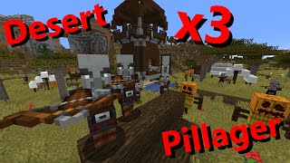 Minecraft 117 Seed 3 Pillager Outposts 2 Villages 2 Desert Temples Java Edition [upl. by Attelrahs286]