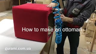 How to make an upholstered ottoman diy tutorial [upl. by Leodora]