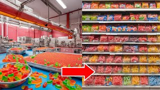 How Gummy Candy Made in Factory Check the Production Process to Crafting Delicious Gummies [upl. by Aleck]