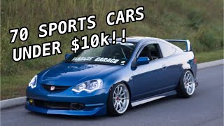 70 Of The BEST Sports Cars For Less Than 10k [upl. by Blas]