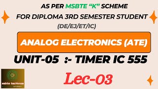 Lec03 Unit5 Specialized IC Application MSBTE Diploma 2nd Year K Scheme Analog Electronics [upl. by Henson823]