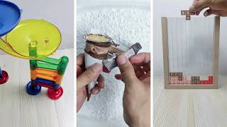 ASMR Video with jingle bells beads balls wooden toys marble run and other [upl. by Wynne]