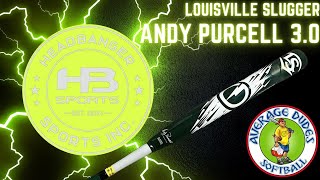 HITTING W THE LOUISVILLE SLUGGER ANDY PURCELL 30 GENESIS  AVERAGE DUDES SOFTBALL SLOWPITCH REVIEW [upl. by Druci233]