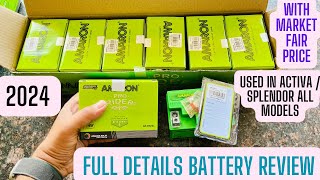 2024 Amaron Activa  Splendor Battery Unboxing With Full Details  Online Warranty amaron [upl. by Orren]