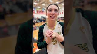 Jill Becker Pinelands post game interview after beating Barnegat in three sets girlsvolleyball [upl. by Dino]