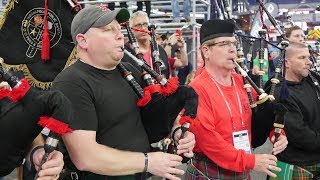 Public Safety Pipes and Drums Perform at the FDIC 911 Stair Climb [upl. by Mahalia920]