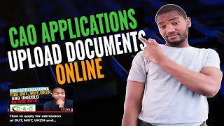 How to upload Outstanding for CAO applications online 2023 DUT MUTUKZNUnizulu online application [upl. by Erbua]