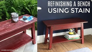 How to Refinish a Bench Using Stain [upl. by Jojo804]