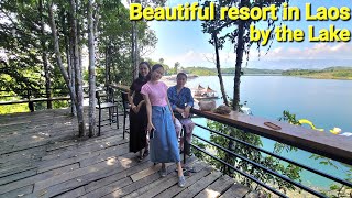 Visiting a beautiful lake resort Angnamtong in Muang Feuang Laos [upl. by Leirda]