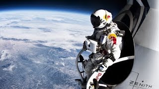 Record breaking space jump  free fall faster than speed of sound  Red Bull Stratos [upl. by Vincentia644]