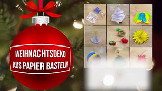 Weihnachtsdeko aus Papier basteln  10 schöne DIYIdeen für die Weihnachtszeit [upl. by Stieglitz320]