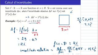 Calculs dincertitudes [upl. by Sandie]