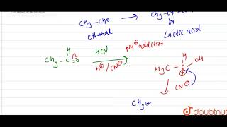 Ethanal to lactic acid [upl. by Ximena653]