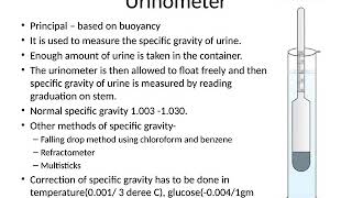 SPECIFIC GRAVATY OF URINE AND URINOMETER [upl. by Ardie]