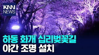 하동 화개 십리벚꽃길 야간 조명 설치  KNN [upl. by Barde98]