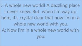 A Whole New World Lyrics [upl. by Sturdivant]