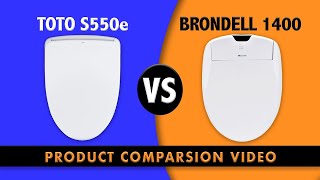 TOTO S550e Washlet vs Brondell Swash 1400 Bidet Comparison  bidetsPLUScom [upl. by Leanna28]