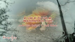 As long as You love MeBackstreet BoysCover Dave Moffatt amp Jonah BakerLyrics video [upl. by Keenan]