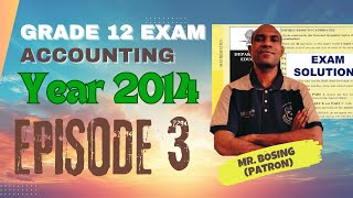 Grade 12 Accounting Exam 2014 Solution Episode 3  Question 2130 [upl. by Hanyaz]