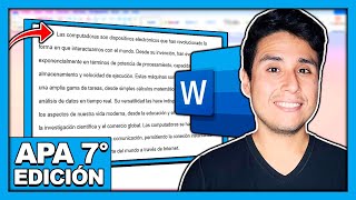 INTERLINEADO ALINEACIÓN SANGRÍA SEGÚN NORMAS APA SÉPTIMA EDICIÓN [upl. by Rech476]