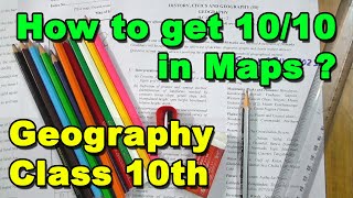 Maps in Geography Class 10  How to get 1010 Important Points  ICSE Geography 2023 Exam [upl. by Ahseital]