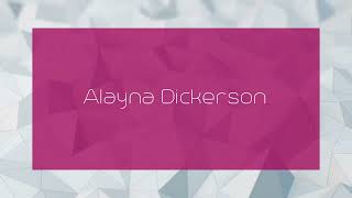 Alayna Dickerson  appearance [upl. by Tterab]