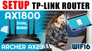 How to setup TPlink AX1800 DualBand WiFi 6 Router Archer AX23 Features  Detailed video in Hindi [upl. by English]