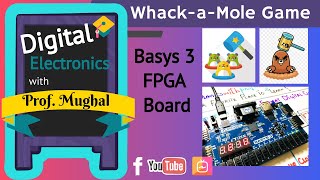 24 FPGA Project ➠WhackaMole Game  Basys 3 FPGA Board  Verilog [upl. by Nanam]