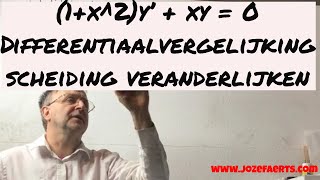 776 Hoe los je de Differentiaalvergelijking “1x2y’  xy  0” op met scheiding van veranderlijke [upl. by Langham]